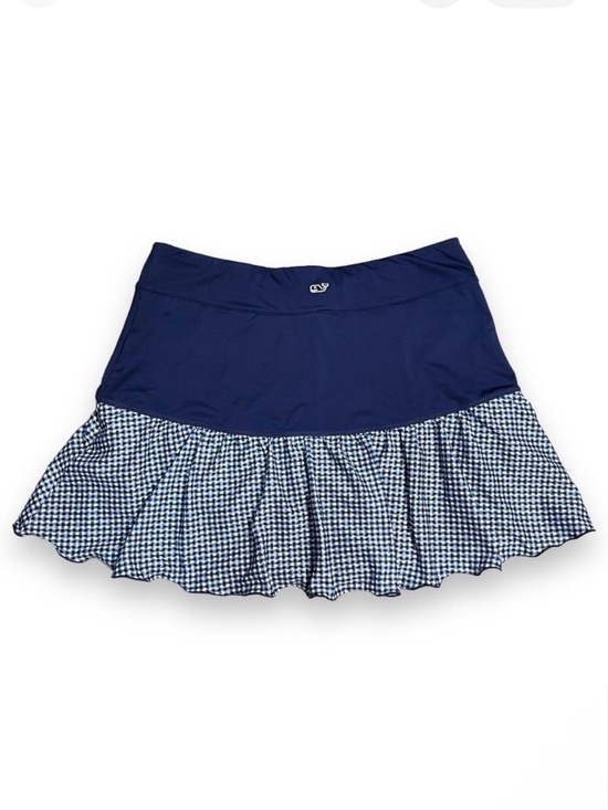Vineyard Vines Pants - VINEYARD VINES Gingham Ruffle
Performance Skort, navy and white